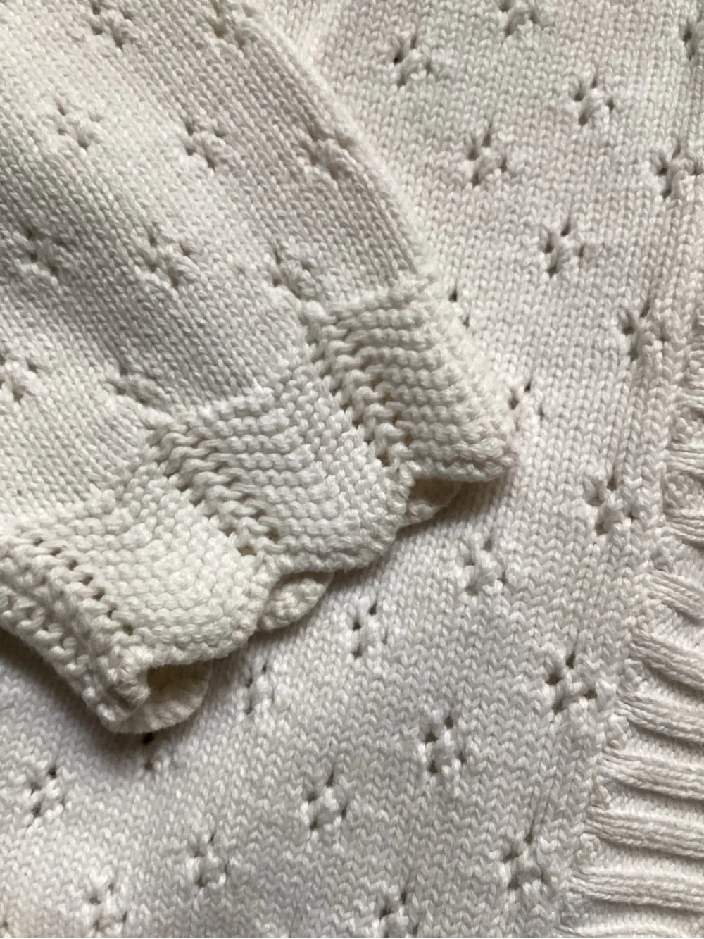 Gymboree Cream Eyelet Heart-Button Cardigan 100%Cotton